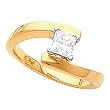14K Yellow Gold Diamond Solitaire Engagement Ring - 0.50 Ct.