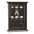 Wood Key Cabinet with Number Hooks - 14"