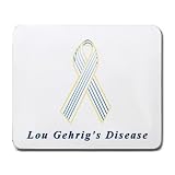 Lou Gehrig's Disease Awareness Ribbon Mouse Pad