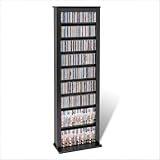 Prepac Black Slim Barrister Media (DVD,CD,Games) Storage Rack