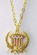 Silver Star GOLD CLASSIC OG WITH BLING Pendant Necklace