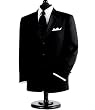 Black 3-Button Tuxedo Jacket