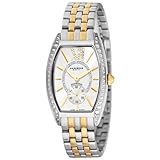 Akribos XXIV Women's AKR470TT Diamond Swiss Quartz Tourneau Bracelet Strap Watch