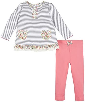 Monsoon Baby girl Baby Darcy Stripe Jersey Set Size 0-3 Months Ivory