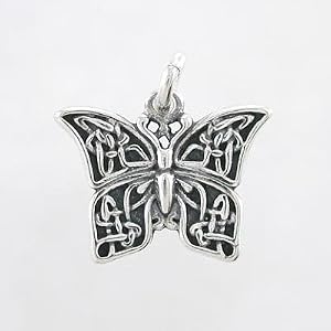 Celtic Design Butterfly Pendant in Sterling Silver, #8395
