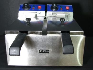 Electric Twin 6L Commercial Chip Steel Deep Fat Fryer