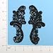 Floral Sprig Lace Applique - Black Iris - Pair*On Sale*
