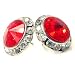 20mm Framed Red Swarovski Crystal Stud Earrings Fashion Jewelry