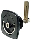 Perko 1081DP3BLK Black Straight Marine Flush Lock and Latch