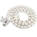 TRIXES White Spiral Binding Cable Wrap Wire Tidy 1.5 Metres