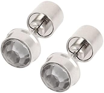 Lady Man Color Changing Flash LED Light Pierced Ear Stud Earrings Pair