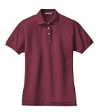 Port Authority Ladies Pique Knit Sport Shirt, Plus 2X, Burgundy