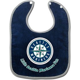 Seattle Mariners Two-Toned Snap Baby Bib