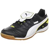 PUMA Men's Esito Finale IT Soccer Shoe,Black/White/Fluo Yellow,8 D US