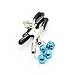 AnHua® SM Breast Vaginal Nipple Clamps Double Bells Breast Clip Massage Light Blue-One Pair