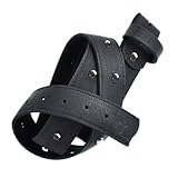 Auburn Leather 41-8233-100 True Freedom Collection Black Studded Adjustable Belt for 28-46