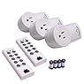 Etekcity Energy Saving Wireless Remote Control Electrical Outlet Switch Adapter & Converter Kit for Household Appliances (Learning Code, 3Rx-2Tx)