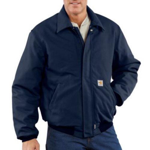 Top Review !!! for Carhartt Men's FRJ195 Flame-resistant Duck Bomber Jac Quilt-lined Dark Navy Large