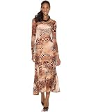 Leopard-print V-neck dress