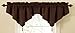 Sound Asleep Room-Darkening Noise-Reducing Rod Pocket Ascot Window Valance, Chocolate, 42-Inch