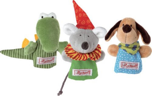 Childrens Toyshop  Third Party New : Sigikid 49935 - My little theatre, Fingerpuppe Seppl, Kasper, Krokodil