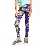 オールドネイビー OLD NAVY/ ゴードライ クール フィッテドレギンスフォア ガールズ パープル ストライプ ボトムスレギンス XXL (16歳)【並行輸入】