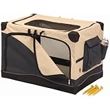 Precision Pet Soft Side Pet Crate&nbsp;3000 30 in. x 20 in. x 19 in. Navy Tan