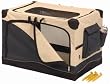 Precision Pet Great Crate Soft Side Crate, Navy/Tan, Up to 70 Pounds