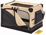 Precision Pet Great Crate Soft Side Crate, Navy/Tan, Up to 90 Pounds HyperLink