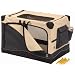 Precision Pet Great Crate Soft Side Crate, Navy/Tan, Up to 70 Pounds