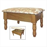 Ore International Oak Foot Stool With Storage