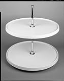 20 Inch Full Circle Lazy Susan, 2 Shelf Set, Almond