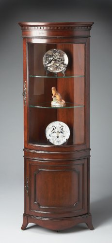 Butler Specialty Plantation Cherry Corner Curio Cabinet - 7039024
