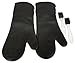 Gizmo Silicone Oven Mitts - Best For Cooking in The Kitchen or on the BBQ - Extra Long - Heat Resistant and FDA Certified - 2 Gloves and 2 Free BBQ Brushes - Makes a Great Gift
