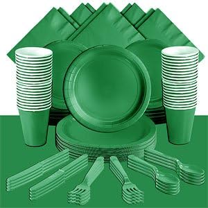 TBC HOME DECOR® Economy Green Party Kit In A Box for 12 guests