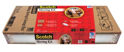 Scotch Moving Kit, Including Boxes, Cushion Wrap, and Packaging Tape with a Dispenser (MVKT-SSW)