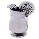 Biagi Cocktail Glass Sterling Silver Bead, Pandora Compatible