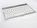 Aluminium Bluetooth Keyboard Cover Case Stand for Apple iPad 2 (White Keys)
