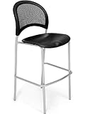 IMAGE OF OFM Moon Cafe Height Plastic Chair with Silver Frame