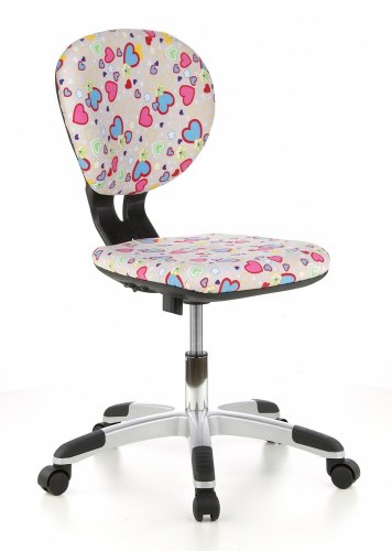 HJH Office/Buerostuhl24 670270 Kinder B&uuml;rostuhl / Drehstuhl Billy Kid Flowers und Hearts Preisvergleich