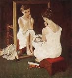 Norman Rockwell (Girl at the Mirror) Art Poster Print - 12 X 15