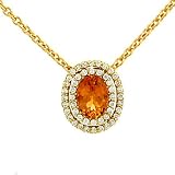 Citirne(.69ct) & Pave Diamond(.19ct) Pendant on Chain