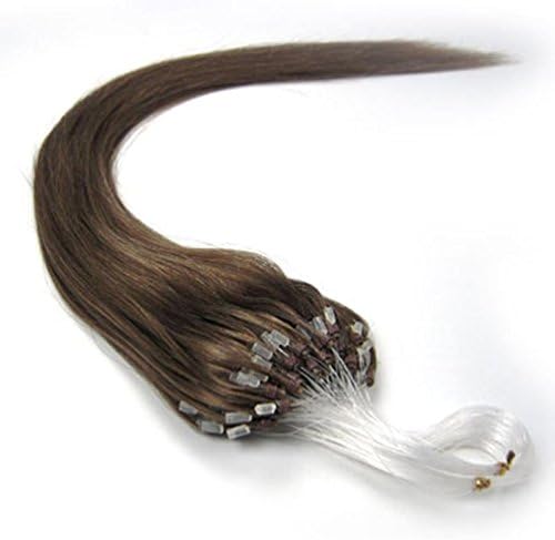 Rise World Hair Fashion Beauty 24 Inch Weave Remy Straight Micro Ring Human Hair Light Brown