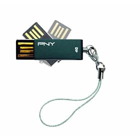 PNY Micro Swivel Attaché 4 GB USB 2.0 Flash Drive P-FDU4GBSV-EF/GRY (Grey) PNY Micro Swivel Attaché 4 GB USB 2.0 Flash Drive P-FDU4GBSV-EF/GRY (Grey)
