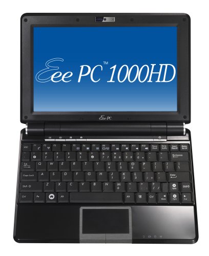 ASUS Eee PC 1000HD 10-Inch Netbook (900 MHz Intel Celeron M 353 Processor, 1 GB RAM, 80 GB Hard Drive, Linux, 6 Cell Battery) Fine Ebony