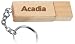 Engraved Wooden USB Flash Drive 8 GB with chain - Engraved name Acadia