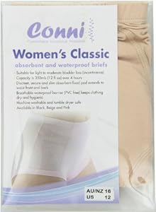 Conni Women's Classic Undergarments, Beige, Size 12 Extra Large, 5 Ounce (Pack of 20)