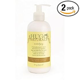 Hugo Naturals Body Lotion, Lemon Verbena and Bergamot , 12-Ounce Bottle (Pack of 2) by Hugo Naturals