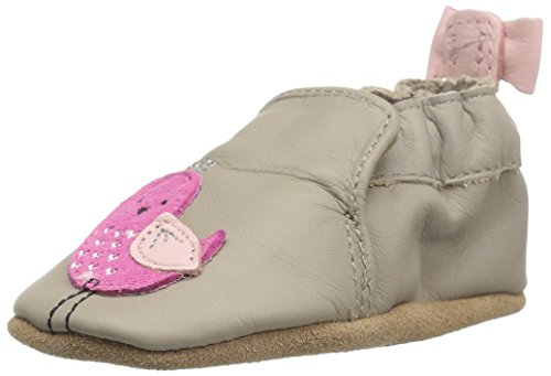 Robeez Girls' Peaceful Partridge Slip-On, Grey, 12-18 Months M US Infant