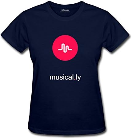 FANSG Women's Musical.ly Logo Crew-neck T-Shirts